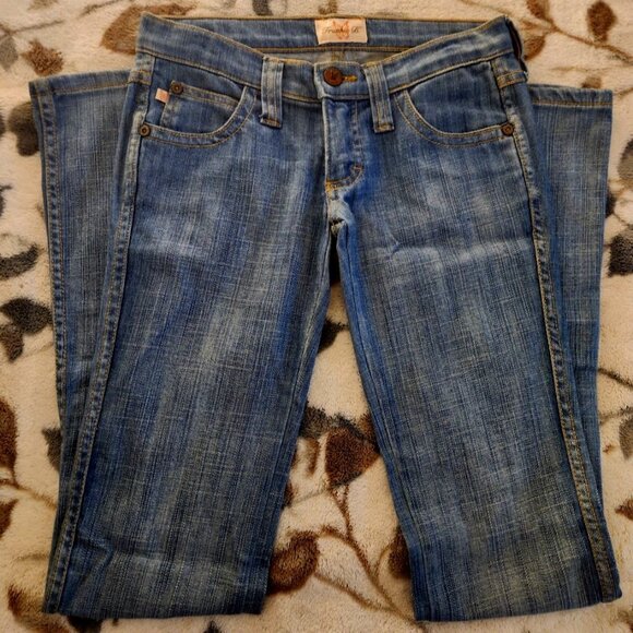 Frankie B Limited Edition Jeans - Embroidered Flower Pockets & Boot Cut Leg - Picture 1 of 13